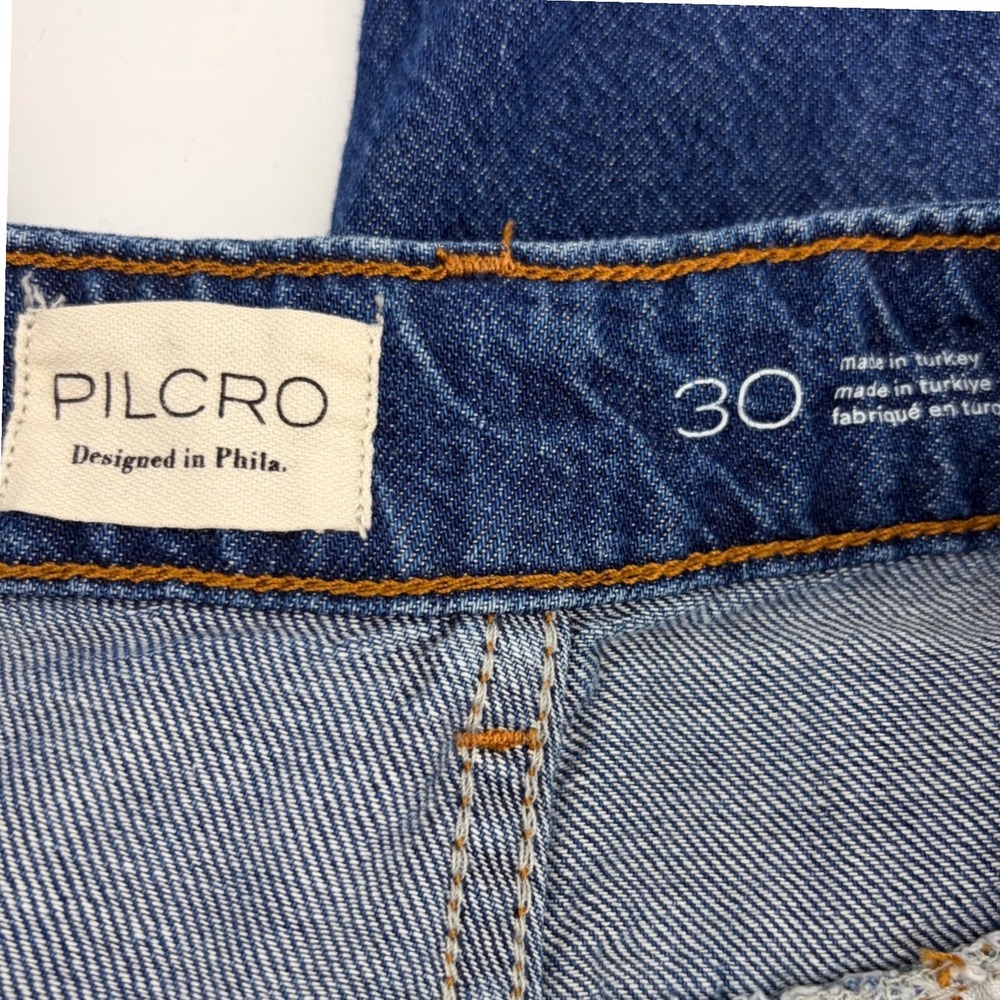 Pilcro Anthropologie High Rise Wide Leg Jeans 30 Medium Wash Cotton Boho Chic - Picture 9 of 16